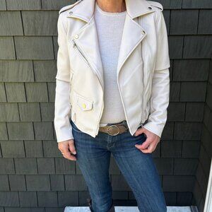 Winter White Pleather Jacket by Truth